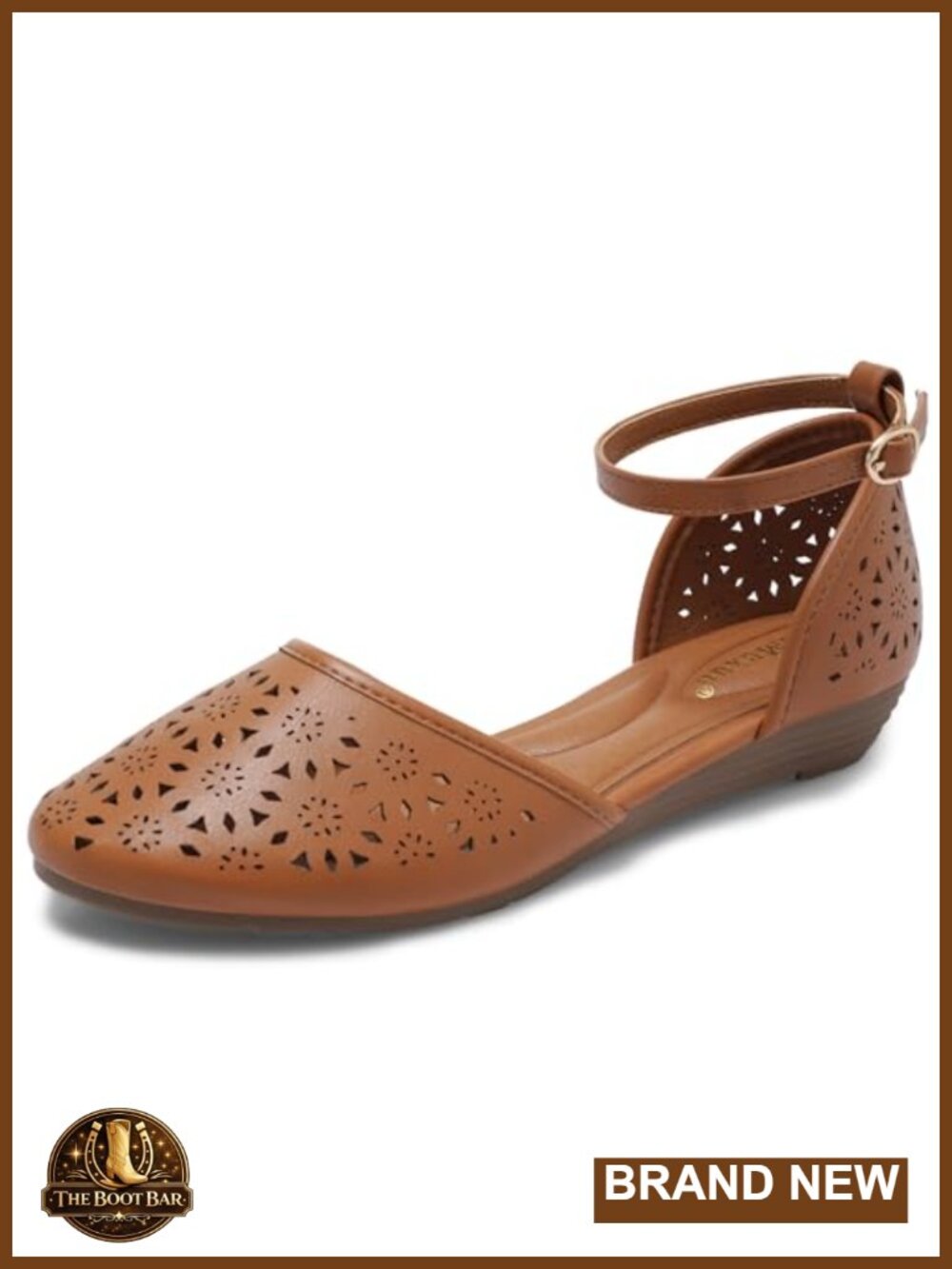 MaxMuxun Women's Roman Ankle Strap Closed Toe Flat Sandals Cushioned